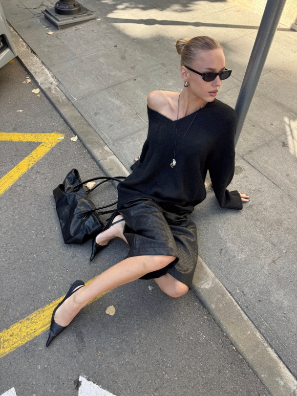 Бермуди еко кожа Unseen Black