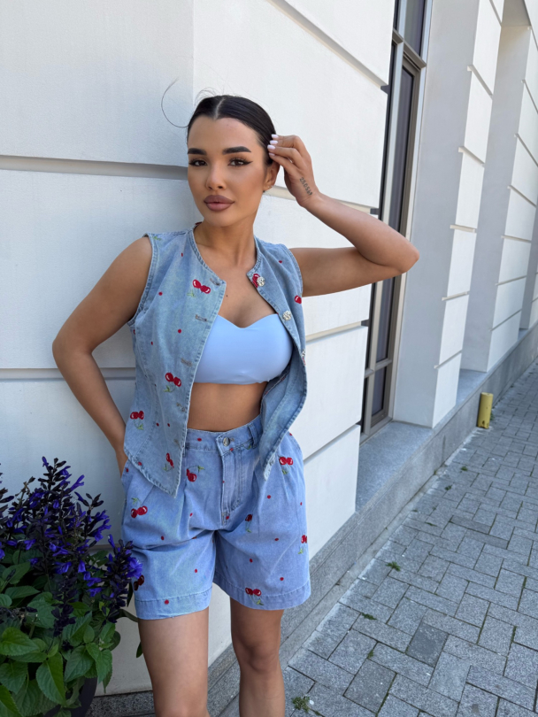 Дънкови бермуди Cherrina Blue