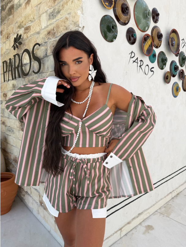 Къси панталонки Mandarin Olive Breeze