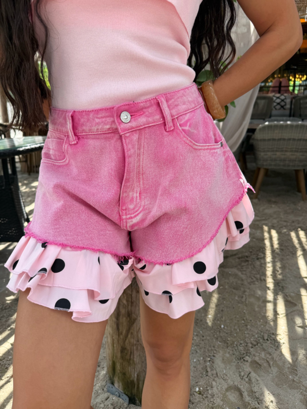 Къси панталонки Vezzo Pink
