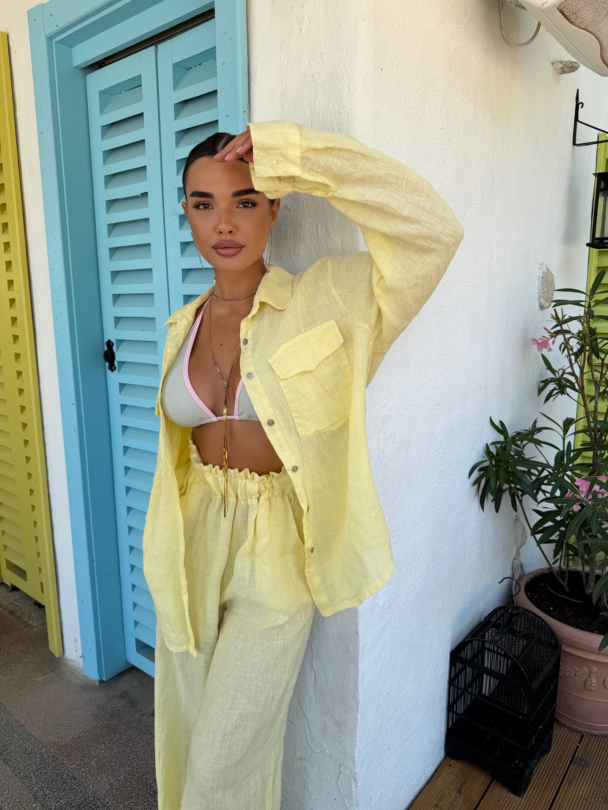 Риза лен Paros Butter Yellow