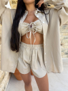 Къси панталонки лен Solara Coast Cashmere Beige