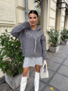 Плетен суитшърт Pure Bliss Grey