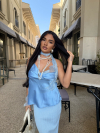 Сет потник и шал Kara Blue