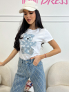 Тениска Denimo Bear White