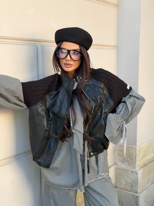 Елек Enya Leather Black