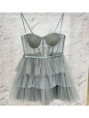 Рокля LBD Excluse Mint-Grey