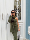 Сет плетена рокля и шал Nuve Olive