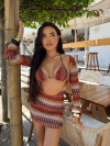 Троен сет бански и рокля Portobella Sunset Sangria