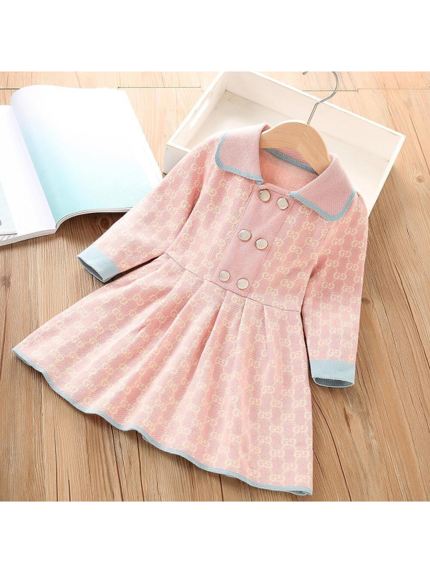 Детска плетена рокля Ambra Pink