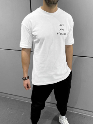 Тениска Love you forever White