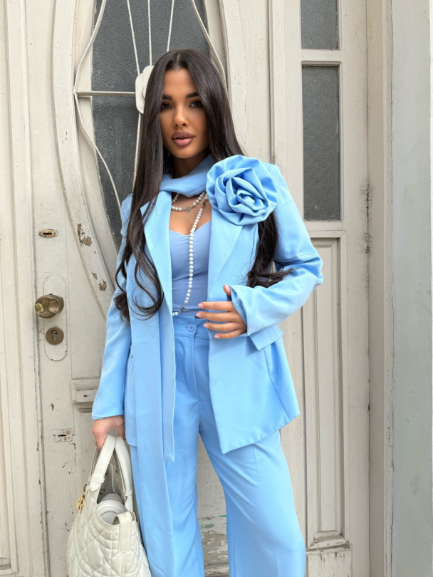 Блейзър с колан и аксесоар Massimo Blue