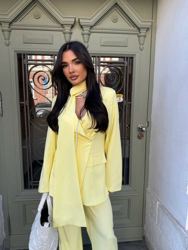 Блейзър с шал Sole Mio Butter Yellow