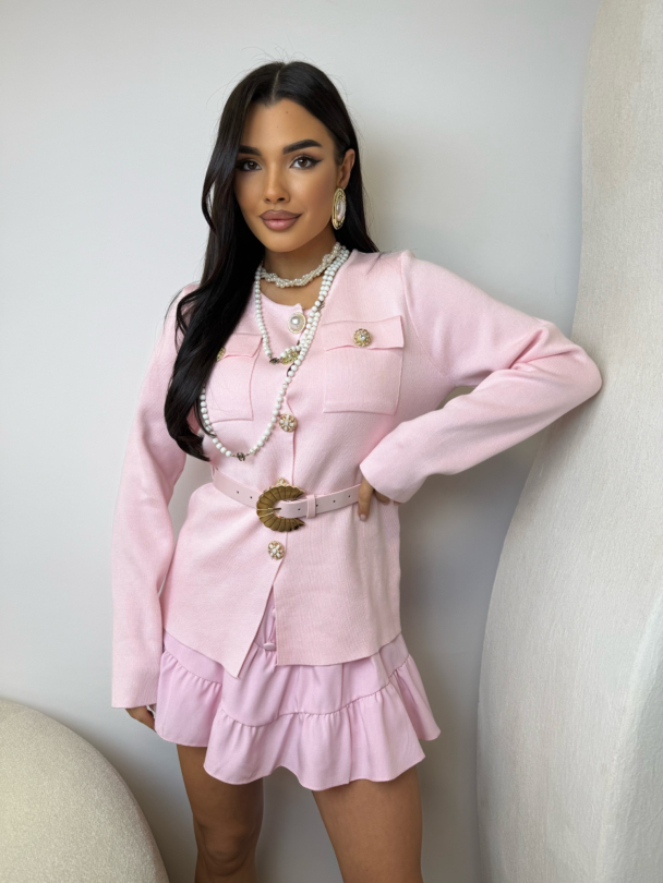 Блуза с колан Such Pink