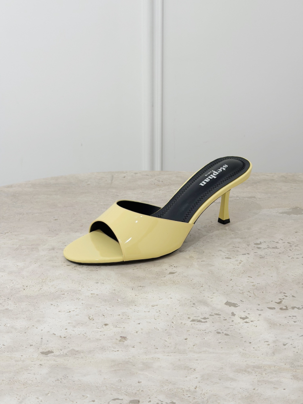 Чехли на ток Teylora Butter Yellow