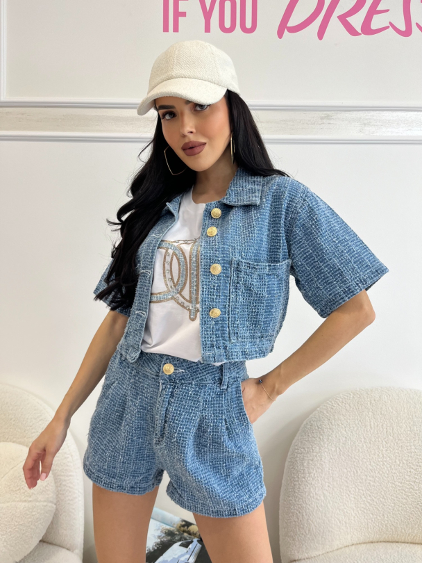 Дънково яке Restrict Blue Short