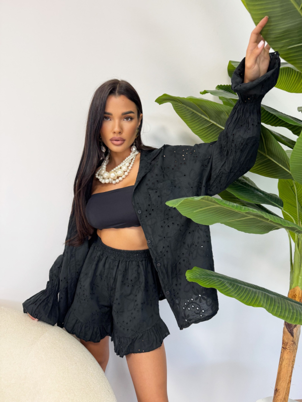 Къси панталонки Bubble Pop Black