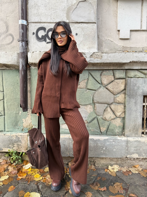 Плетен пантлон Movena Chocolate