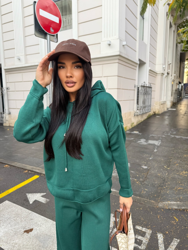 Плетен суитшърт Benitta Emerald