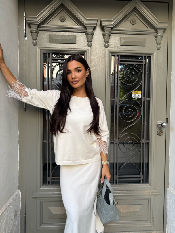 Плетена блуза Eterno White