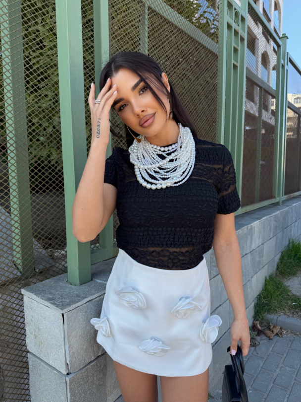 Пола панталонки Rossera White