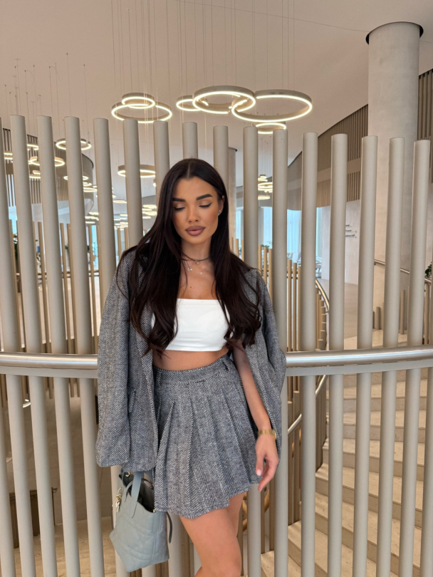 Пола плисе Temptation Grey 