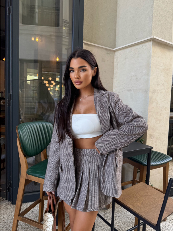 Пола плисе Temptation Milky