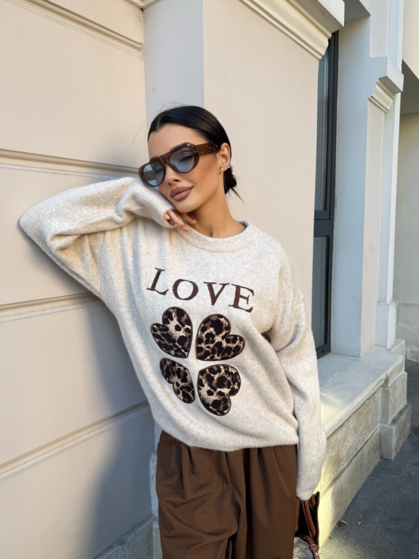 Пуловер Animaly Love Latte