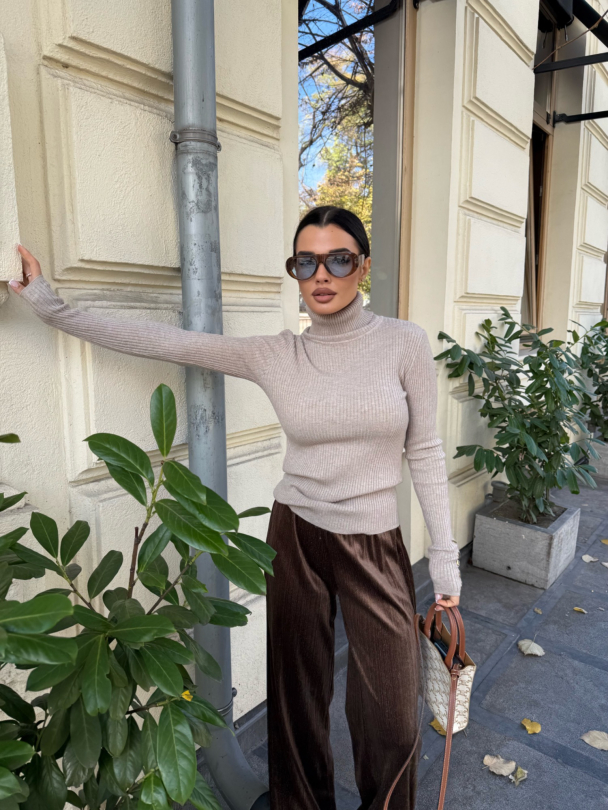 Пуловер поло Bellors Cappuccino