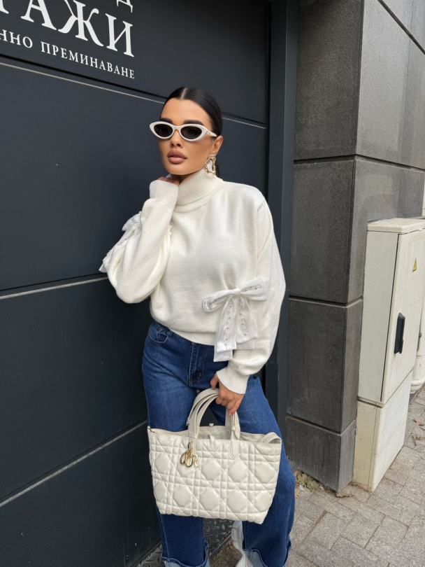 Пуловер поло Soft Rebel White