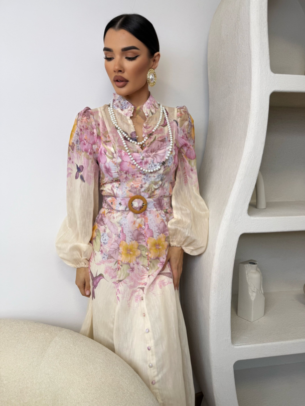 Рокля Blossoms Pinky