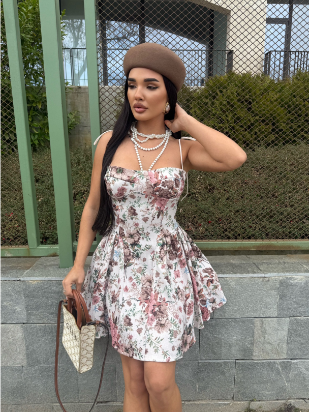 Рокля Feray Mocha Flora