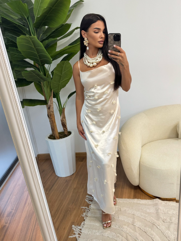 Рокля Flor de Fuego Champagne