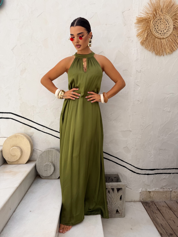 Рокля Genonna Olive Breeze