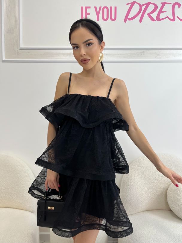 Рокля Illuminati Lace Black