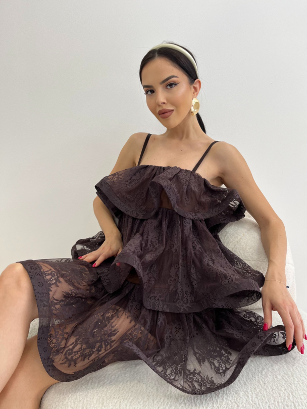 Рокля Illuminati Lace Chocolate
