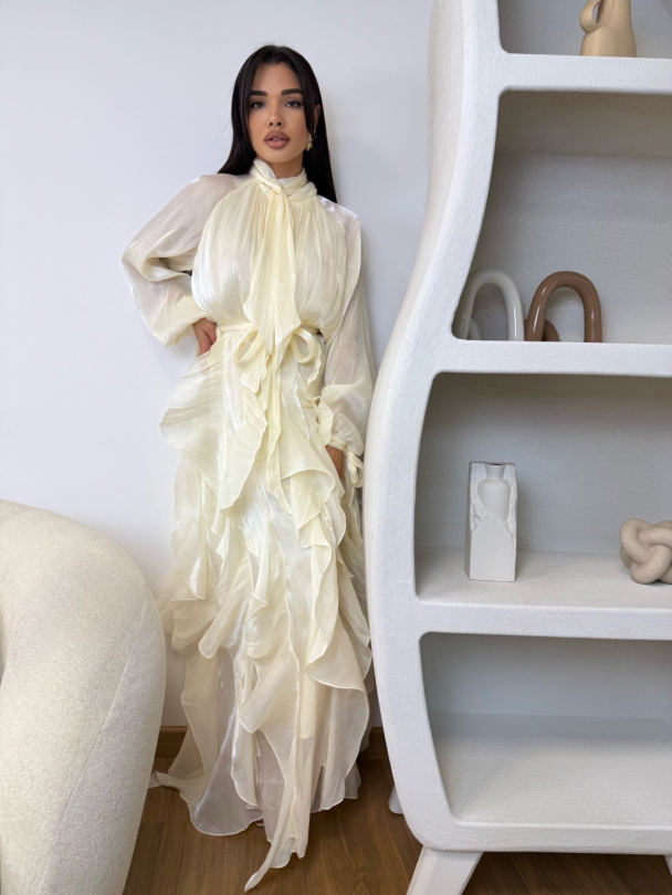 Рокля Opposite Creamy