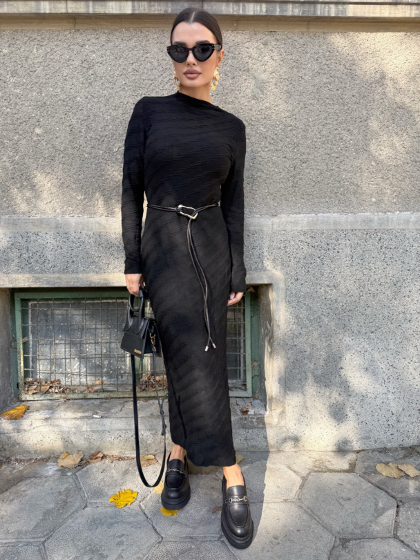 Рокля с колан Studio Mood Black