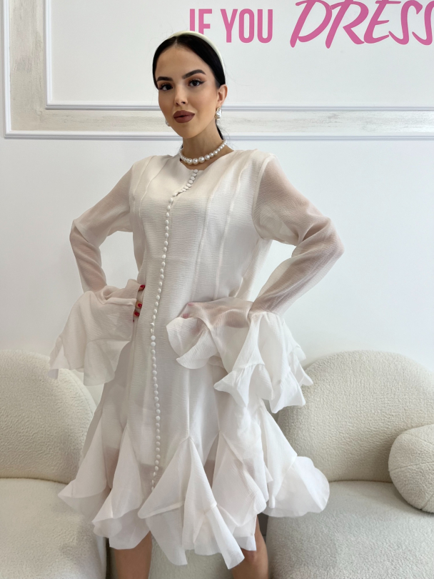 Рокля Solida White