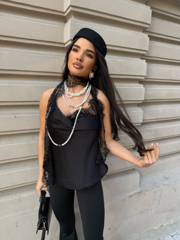 Сет потник и шал Kara Black