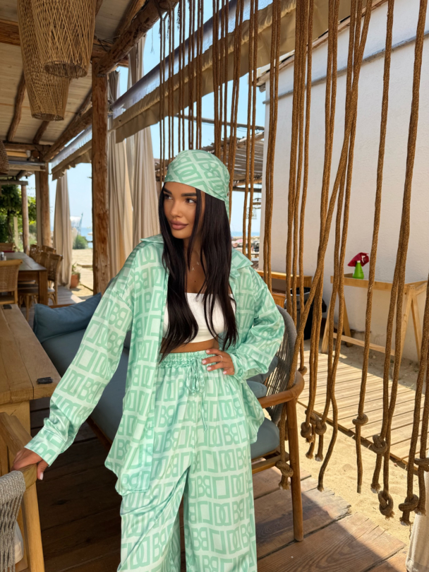 Сет риза и кърпа за глава Lambadas Matcha