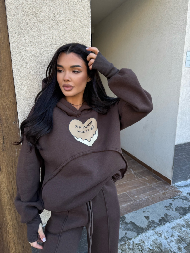 Суитшърт Power Mama Dark Chocolate