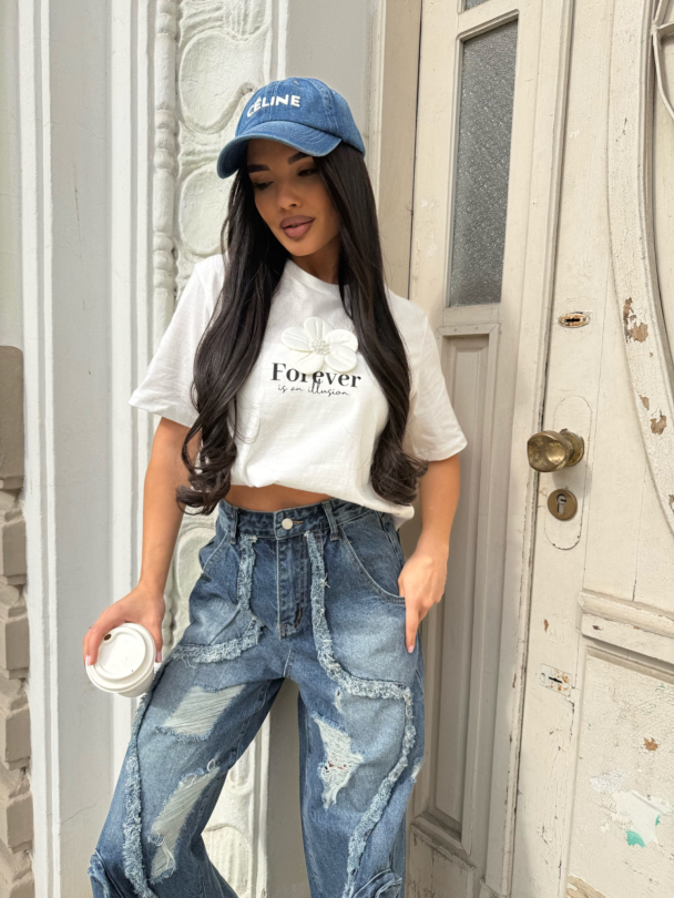 Тениска Forever is an illusion White