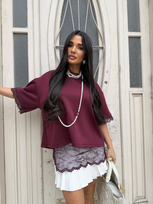 Тениска Kaela Burgundy