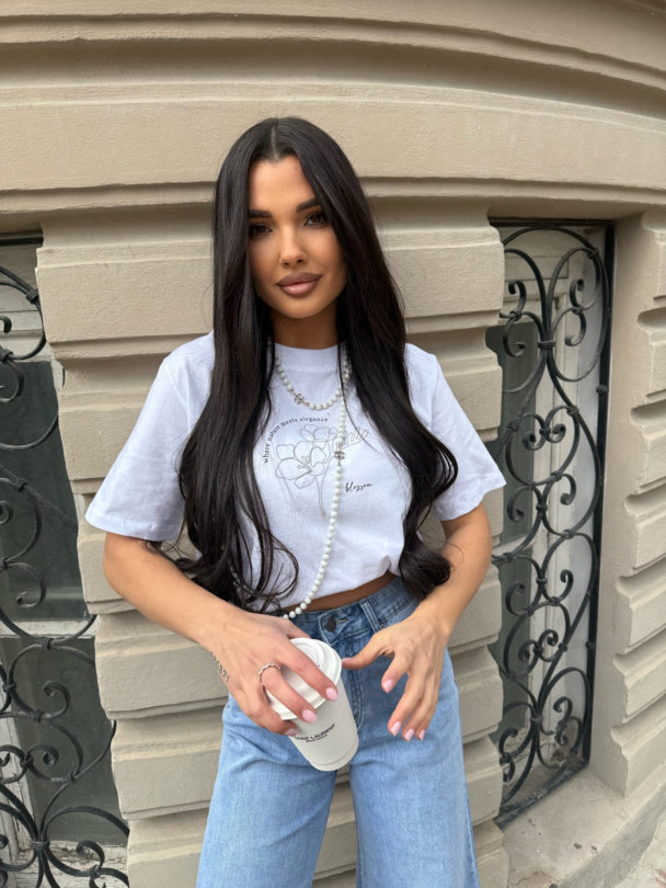 Тениска Nature Meets Elegance White