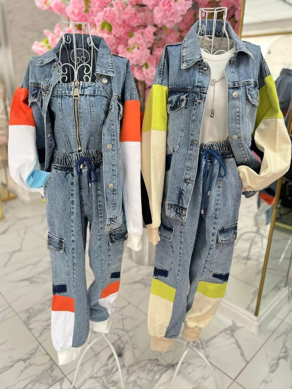 A yako♡ Дънково яке Vako Blue - Orange | LBD.BG